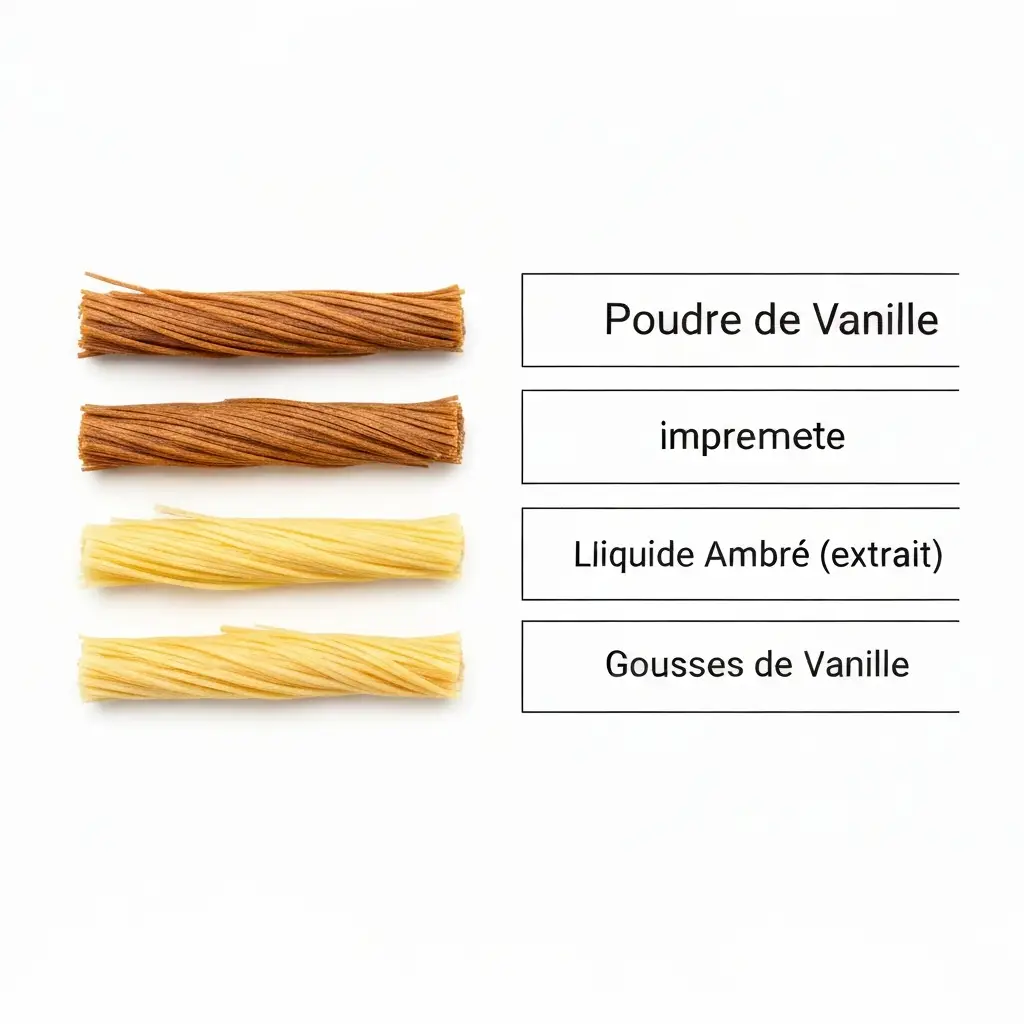 Photographie professionnelle illustrant : Flat lay éducatif montrant différentes fioles contenant de la poudre