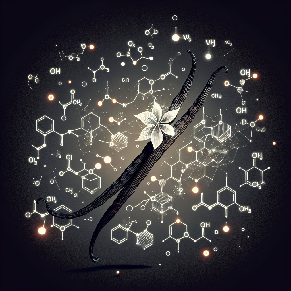 Photographie professionnelle illustrant : Illustration scientifique et élégante sur fond noir. Au centre