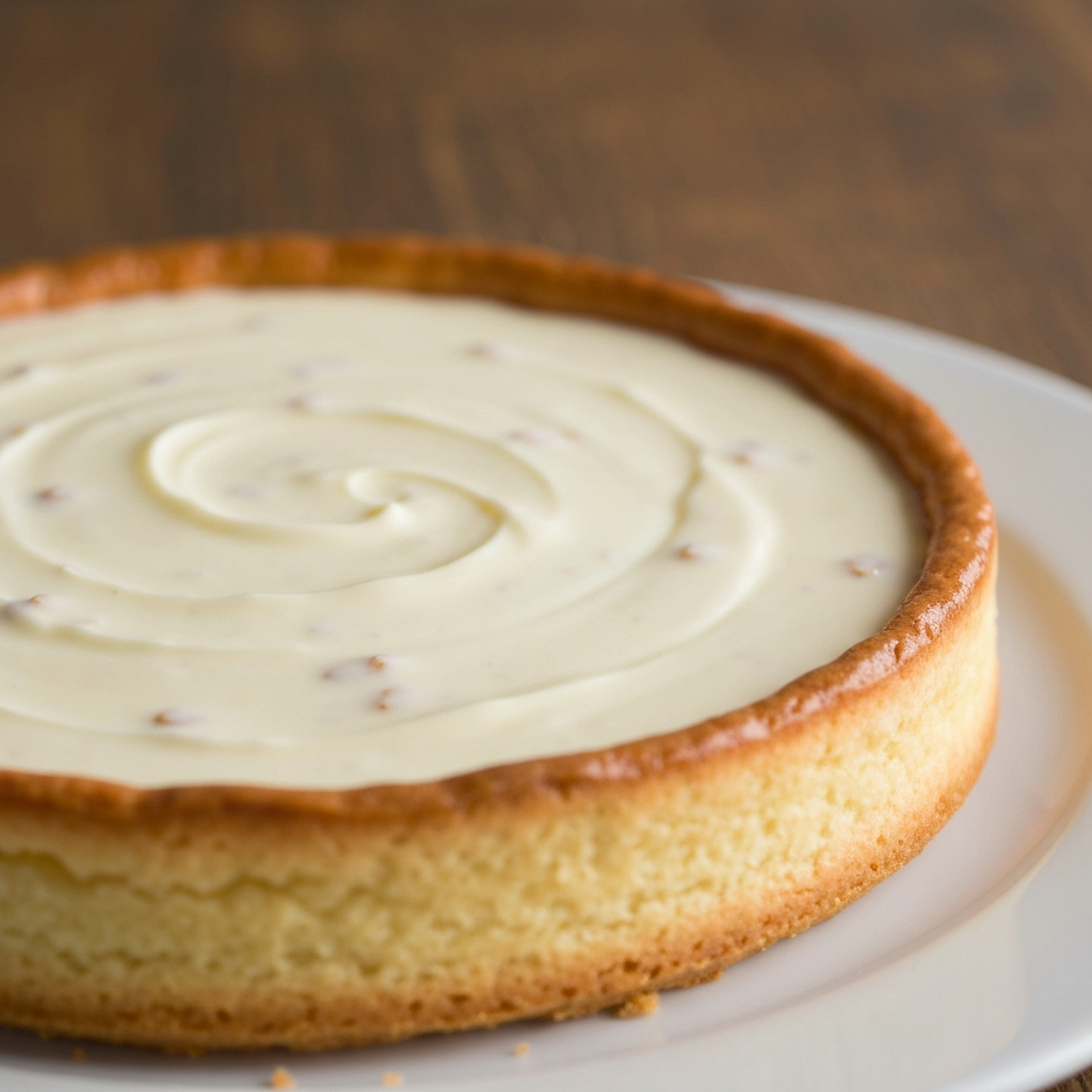 Photographie professionnelle illustrant : Gros plan extrême (macro) sur la tranche d'une part de flan pâtissier. La mise au point est faite sur les innombrables graines de vanille en suspension dans la crème prise